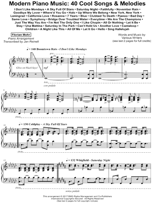 Modern Piano Music: 40 Cool Songs & Melodies