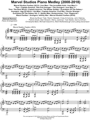Marvel Studios Piano Medley (2008-2018)