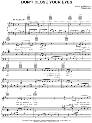 Don't Close Your Eyes