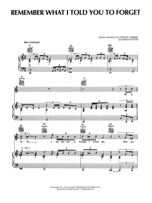 Remember What I Told You to Forget