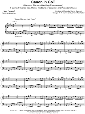 Canon in GoT (Game of Thrones Wedding Processional)