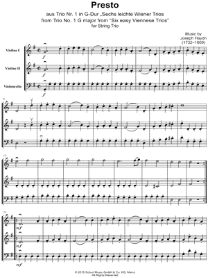 Presto from Trio No. 1 in G Major