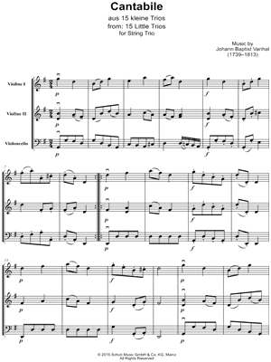 15 Little Trios: XIII. Cantabile