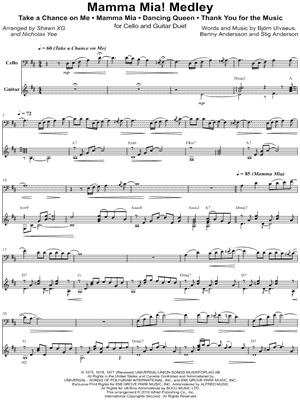 Mamma Mia! Medley - Cello & Guitar