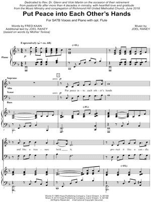 Put Peace into Each Other's Hands