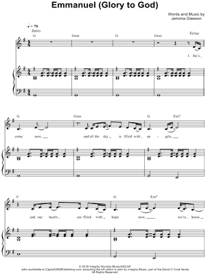 Emmanuel (Glory to God)