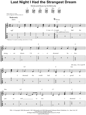 Last Night I Had the Strangest Dream