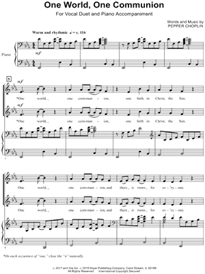 One World, One Communion [Vocal Duet]