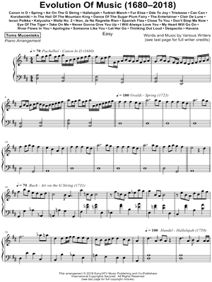 Evolution of Music (1680-2018) [easy]