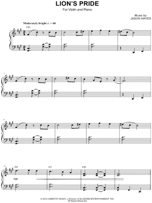 Lion's Pride - Violin & Piano