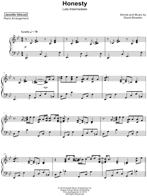 Honesty [late intermediate]