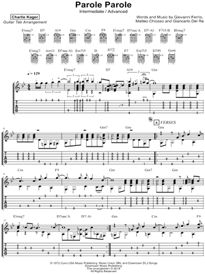 Parole Parole [intermediate / advanced]