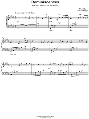 Reminiscences - Alto Saxophone & Piano