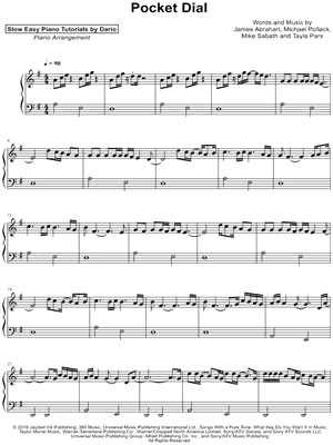 Pocket Dial [Slow Easy Piano Tutorial]