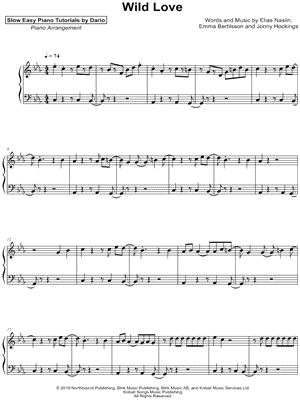 Wild Love [Slow Easy Piano Tutorial]