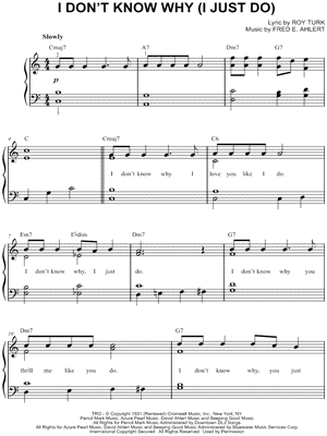 I Don't Know Why (I Just Do)