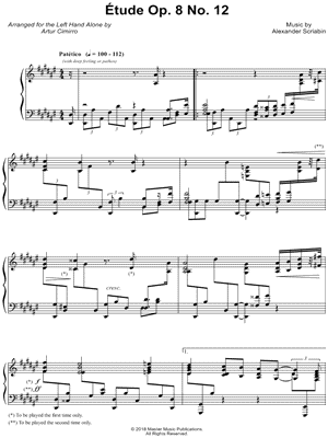 Étude Op. 8 No. 12 [left hand only]