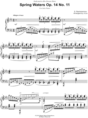 Spring Waters, Op. 14, No. 11