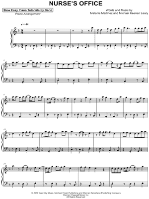 Nurse's Office [Slow Easy Piano Tutorial]