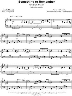 Something to Remember [late intermediate]