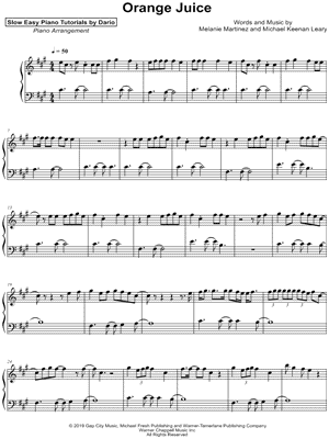 Orange Juice [Slow Easy Piano Tutorial]