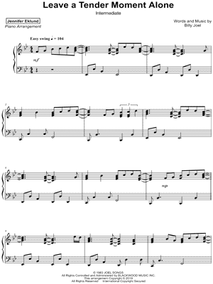 Leave a Tender Moment Alone [intermediate]