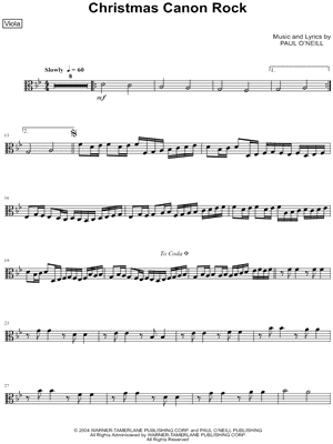 Christmas Canon Rock - Viola
