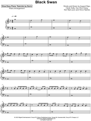Black Swan [Slow Easy Piano Tutorial]