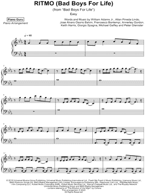 RITMO (Bad Boys for Life) [easy]