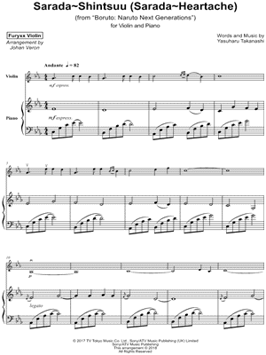 Sarada~shintsuu (Sarada~Heartache) - Violin & Piano
