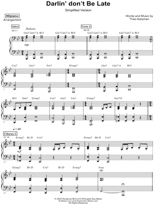 Darlin' don't Be Late [simplified version]