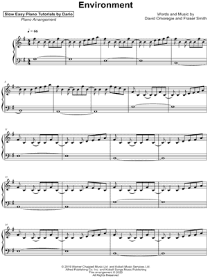 Environment [Slow Easy Piano Tutorial]