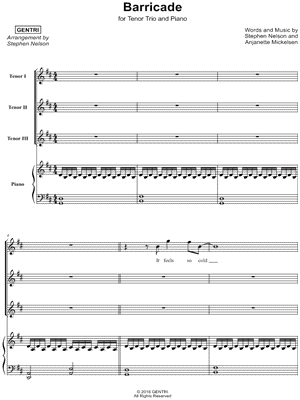 Barricade - Tenor Trio & Piano