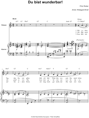 Du bist wunderbar!