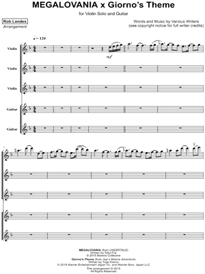 Megalovania x Giorno's Theme - Violin & Guitar