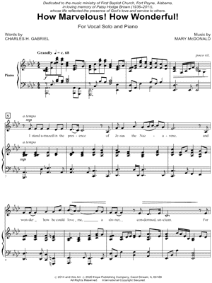 How Marvelous! How Wonderful!