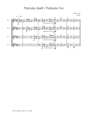 Pizzicato - Spass / Pizzicato Fun - Violin Quartet