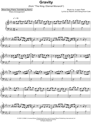 Gravity [Slow Easy Piano Tutorial]