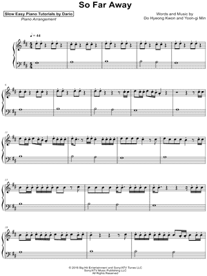 So Far Away [Slow Easy Piano Tutorial]