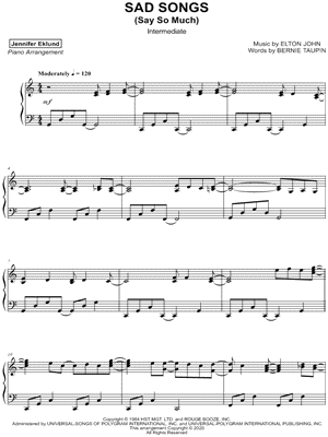 Sad Songs (Say So Much) [intermediate]