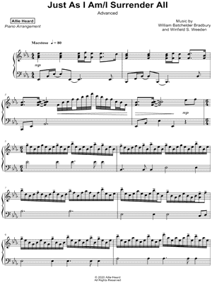 Just as I Am / I Surrender All [advanced]