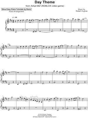 Day Theme [Slow Easy Piano Tutorial]