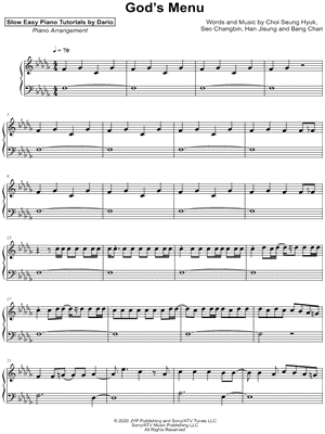 God's Menu [Slow Easy Piano Tutorial]