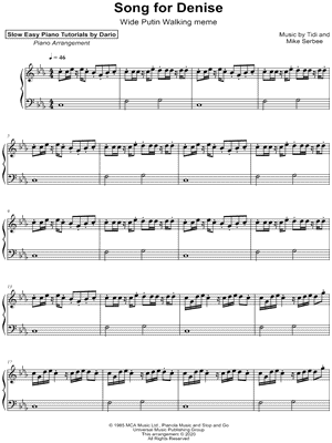 Song for Denise [Slow Easy Piano Tutorial]