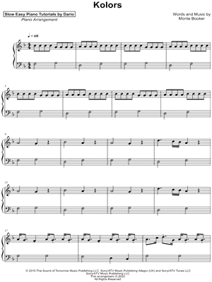 Kolors [Slow Easy Piano Tutorial]