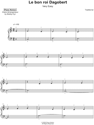 Le bon roi Dagobert [very easy]