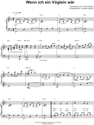 Wenn ich ein Vöglein wär