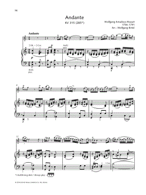 Andante, K. 315 - Flute & Piano