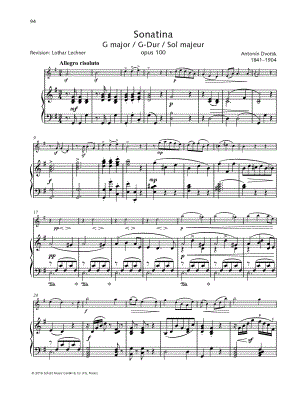 Sonatina in G Major, Op. 100 - Violin & Piano