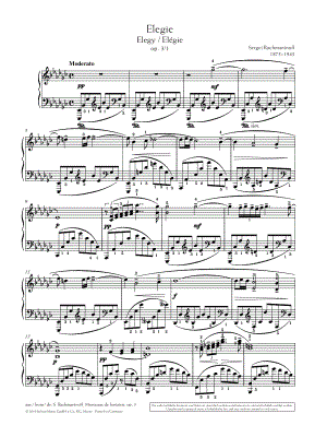 Morceaux de fantaisie, Op. 3: I. Elégie